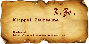 Klippel Zsuzsanna névjegykártya